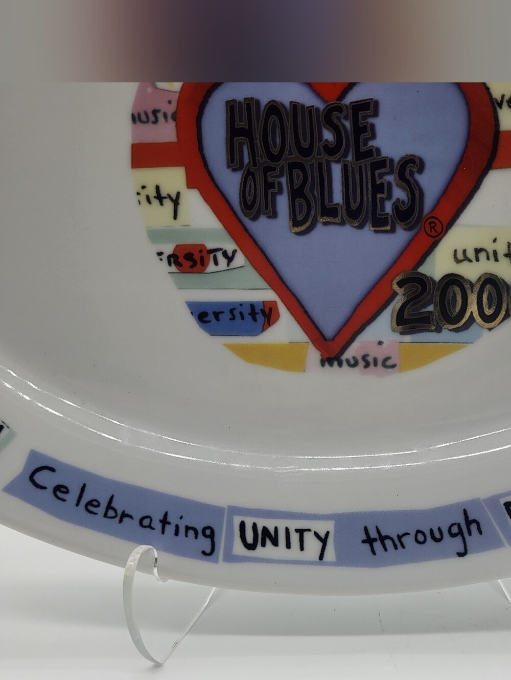 Rare House of Blues 2000 Unity In Diversity Oval Platter 12.5" Proof 2 B5373 - Picture 9 of 9